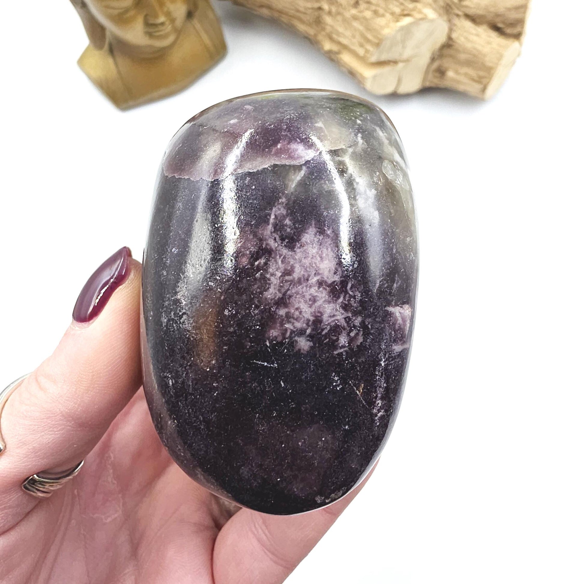 Dark Lepidolite Freeform – Stress Relief, Emotional Balance & Calming Healing Crystal, 625g