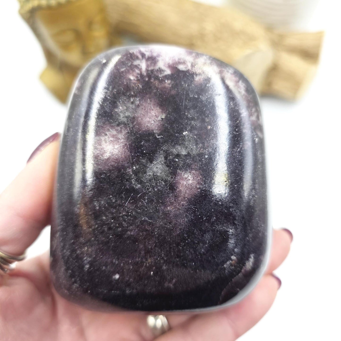 Dark Lepidolite Freeform – Stress Relief, Emotional Balance & Calming Healing Crystal, 625g