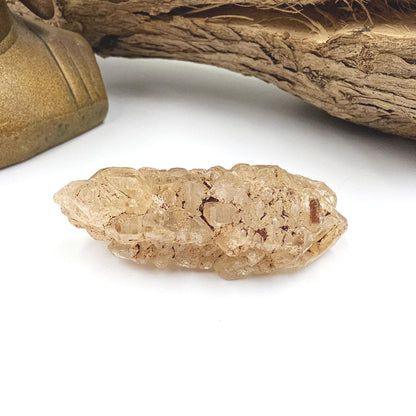 Petroleum Quartz Enhydro Specimen (UV Reactive) – Rare Earth Energy & Natural Oil Inclusion Crystal, 55g