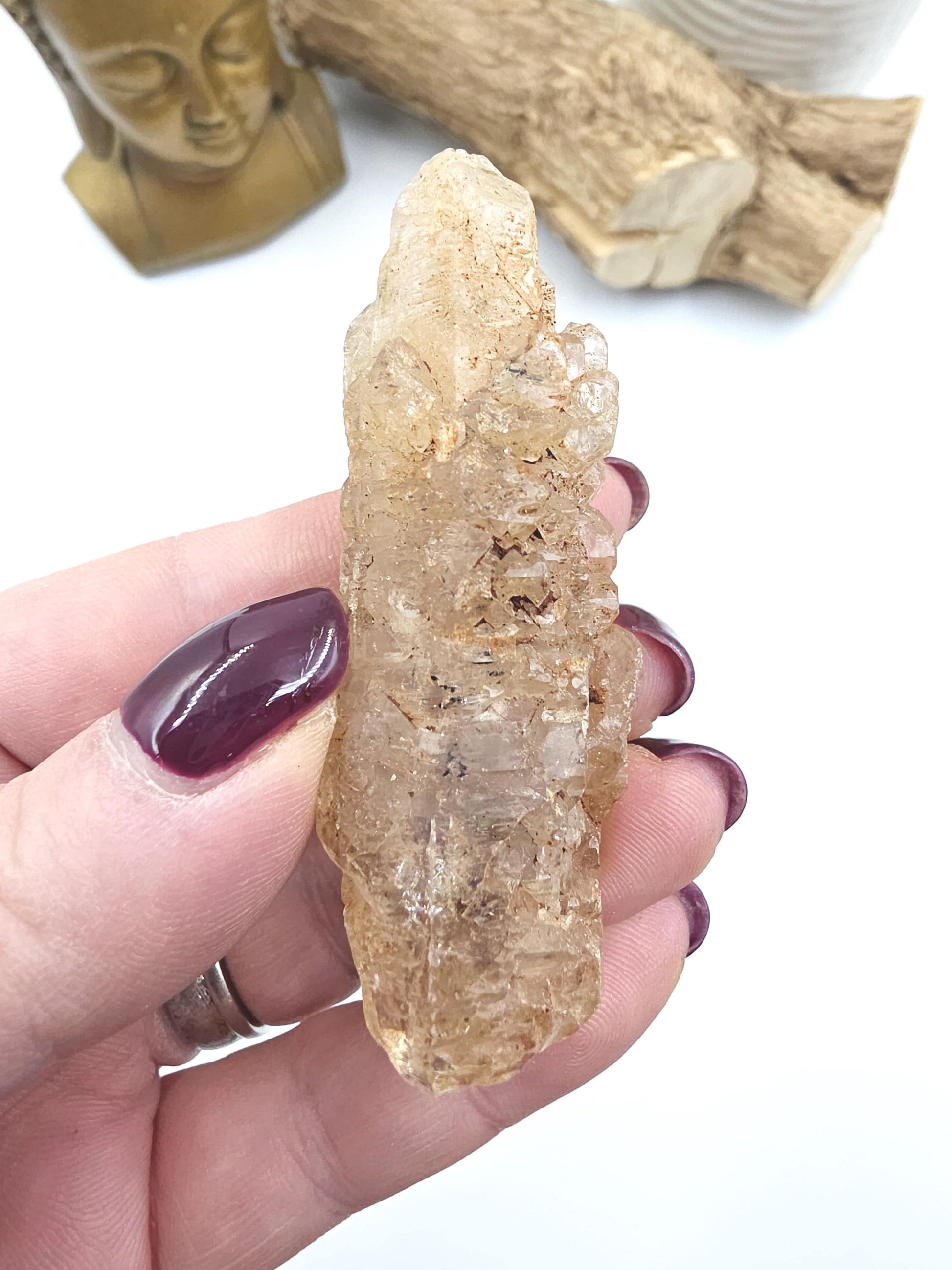 Petroleum Quartz Enhydro Specimen (UV Reactive) – Rare Earth Energy & Natural Oil Inclusion Crystal, 55g