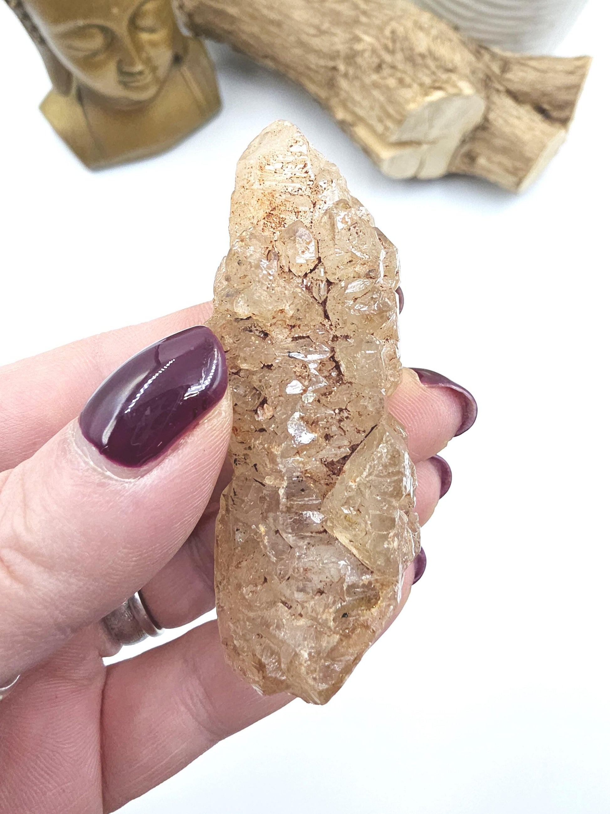 Petroleum Quartz Enhydro Specimen (UV Reactive) – Rare Earth Energy & Natural Oil Inclusion Crystal, 55g