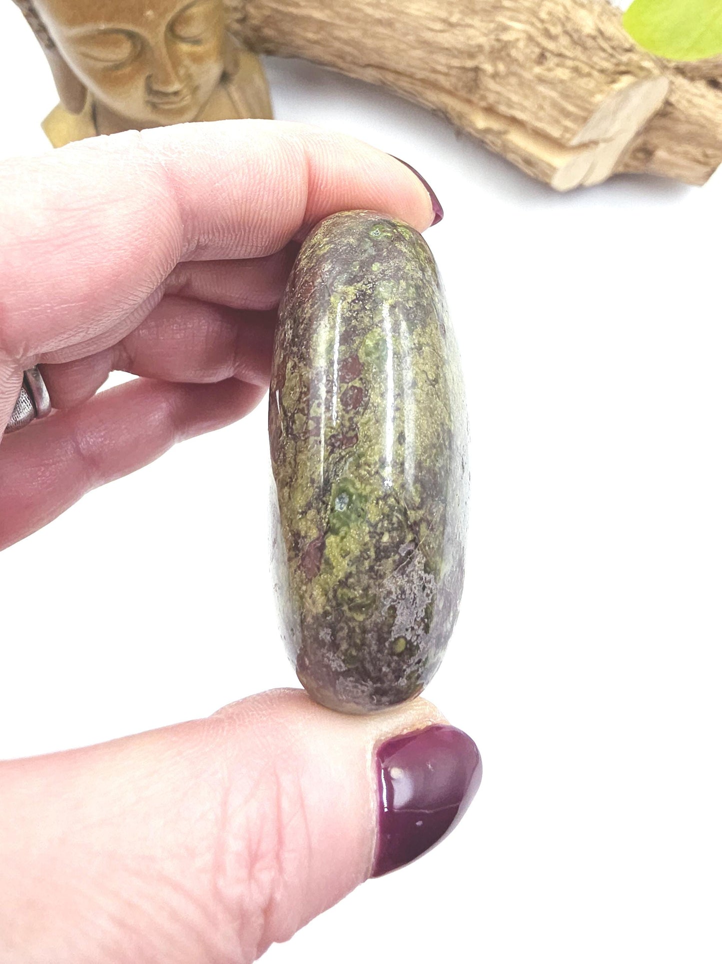 Large Dragon's Blood Palm Stone - Courage & Vitality Healing Crystal, 130g