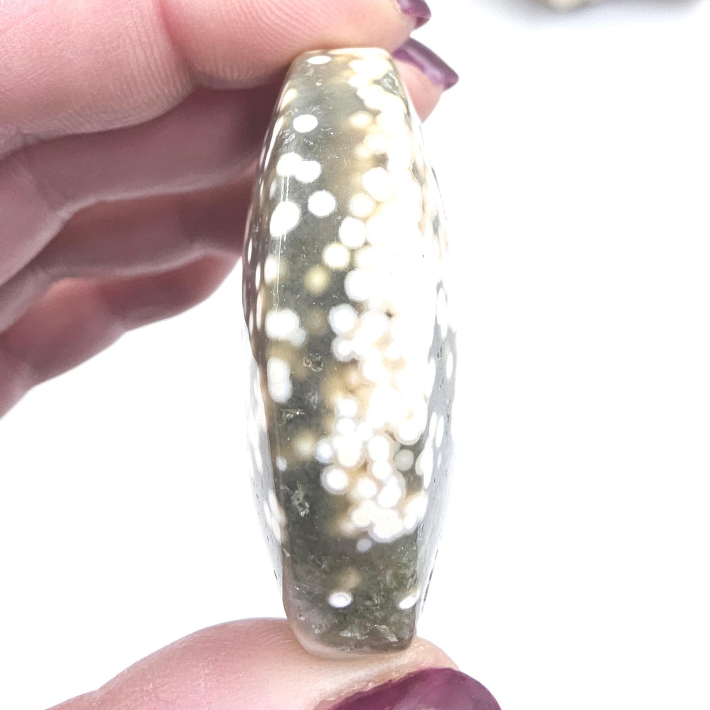 Orbicular Ocean Jasper Palm - Joy & Renewal Healing Crystal, 65g
