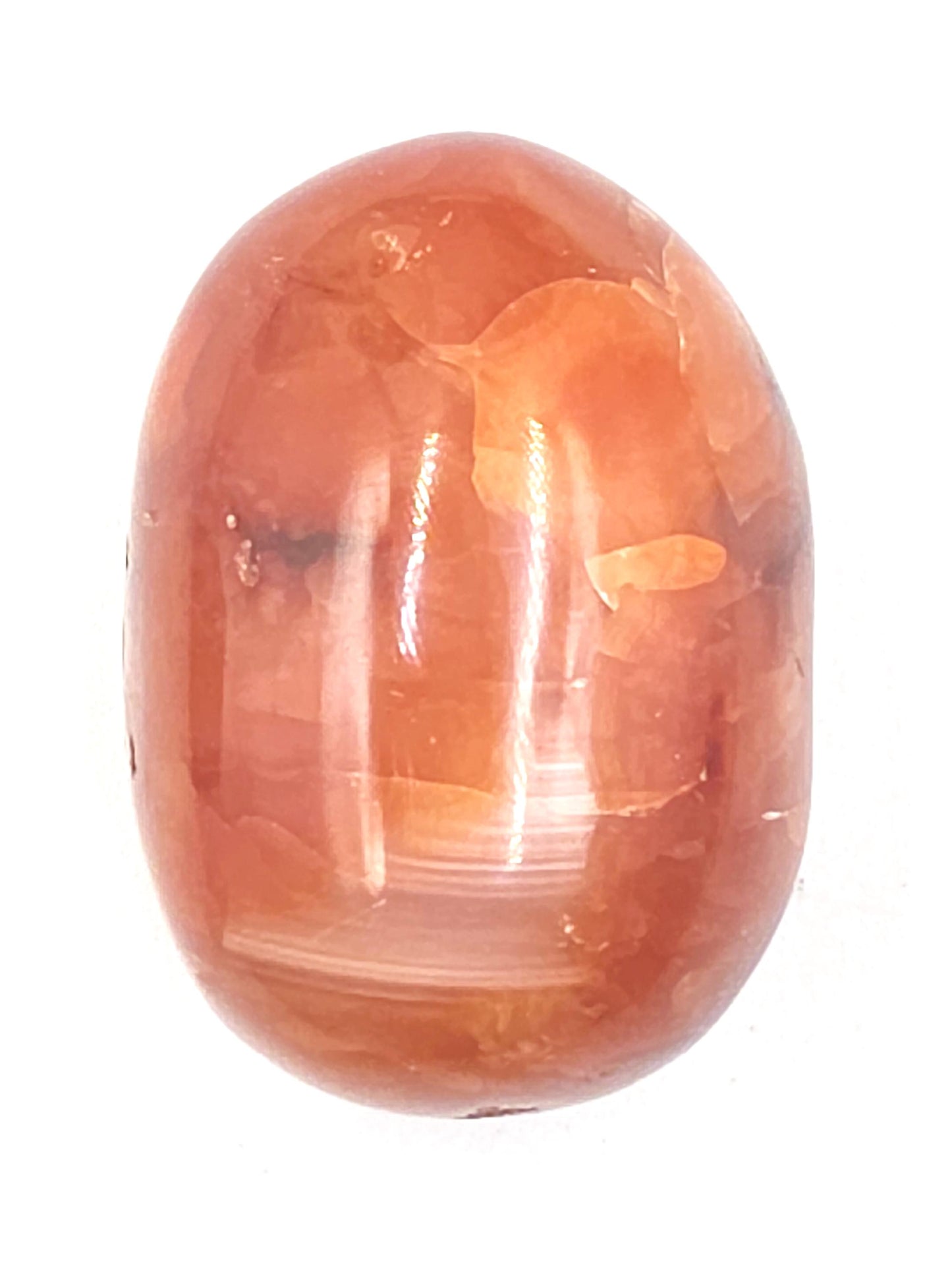 Carnelian Palm Stone - Vitality & Creative Healing Crystal - 45g
