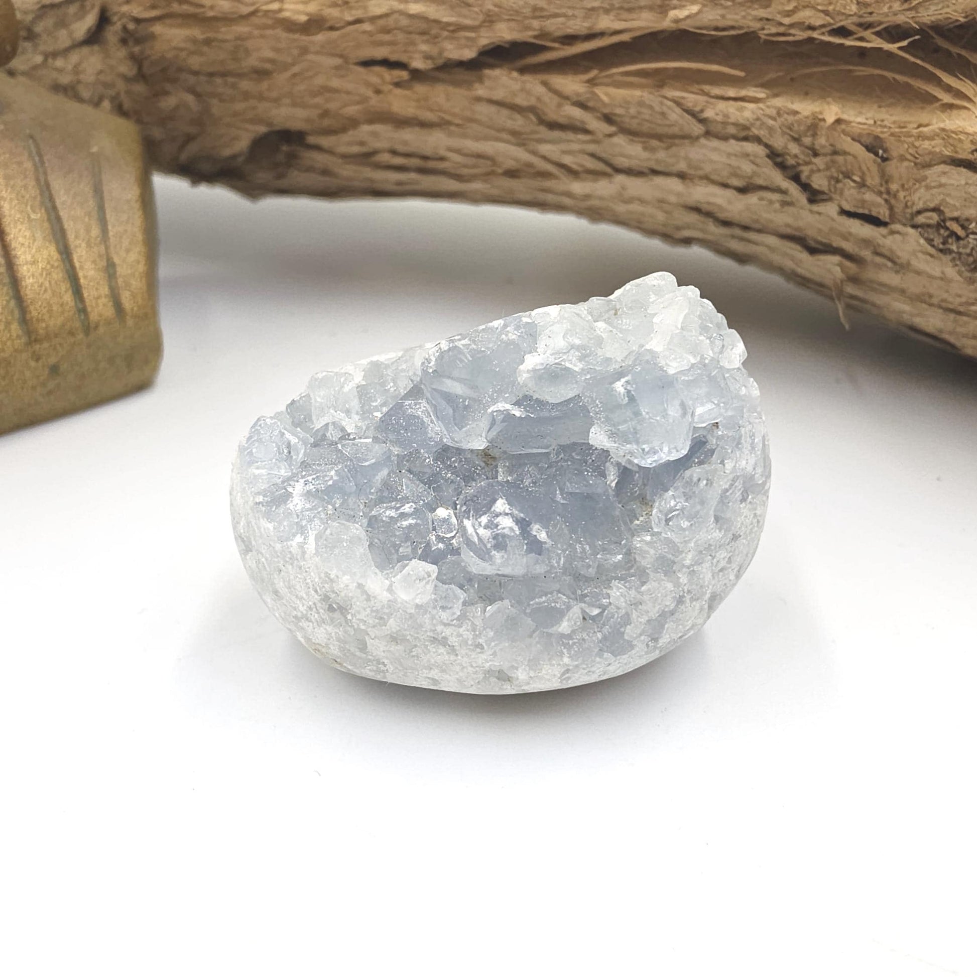 Raw Celestite Geode Specimen – Angelic Calm, Peace & Spiritual Connection Crystal - 95g
