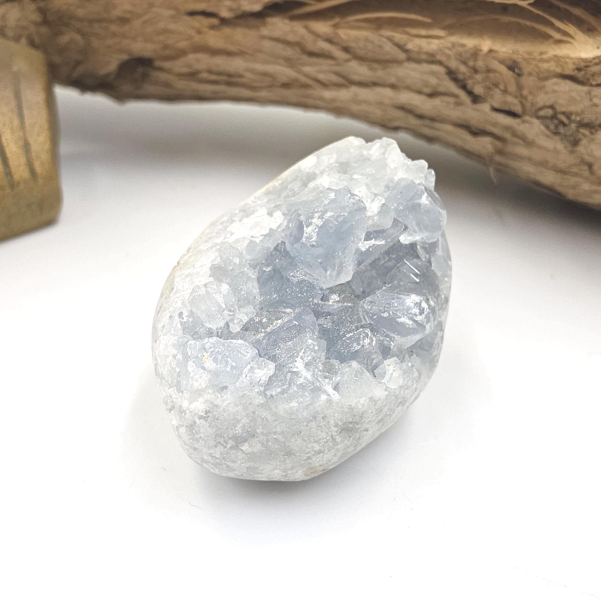 Raw Celestite Geode Specimen – Angelic Calm, Peace & Spiritual Connection Crystal - 95g