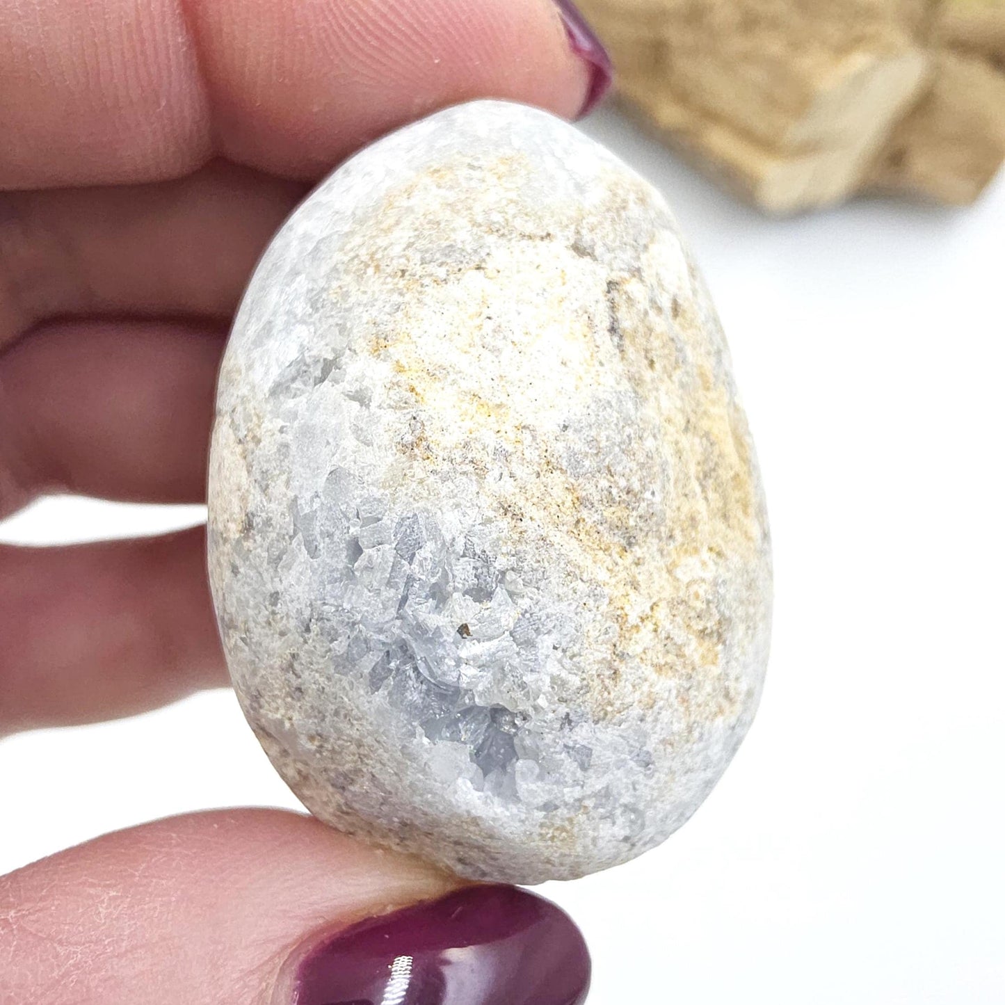 Raw Celestite Geode Specimen – Angelic Calm, Peace & Spiritual Connection Crystal - 95g
