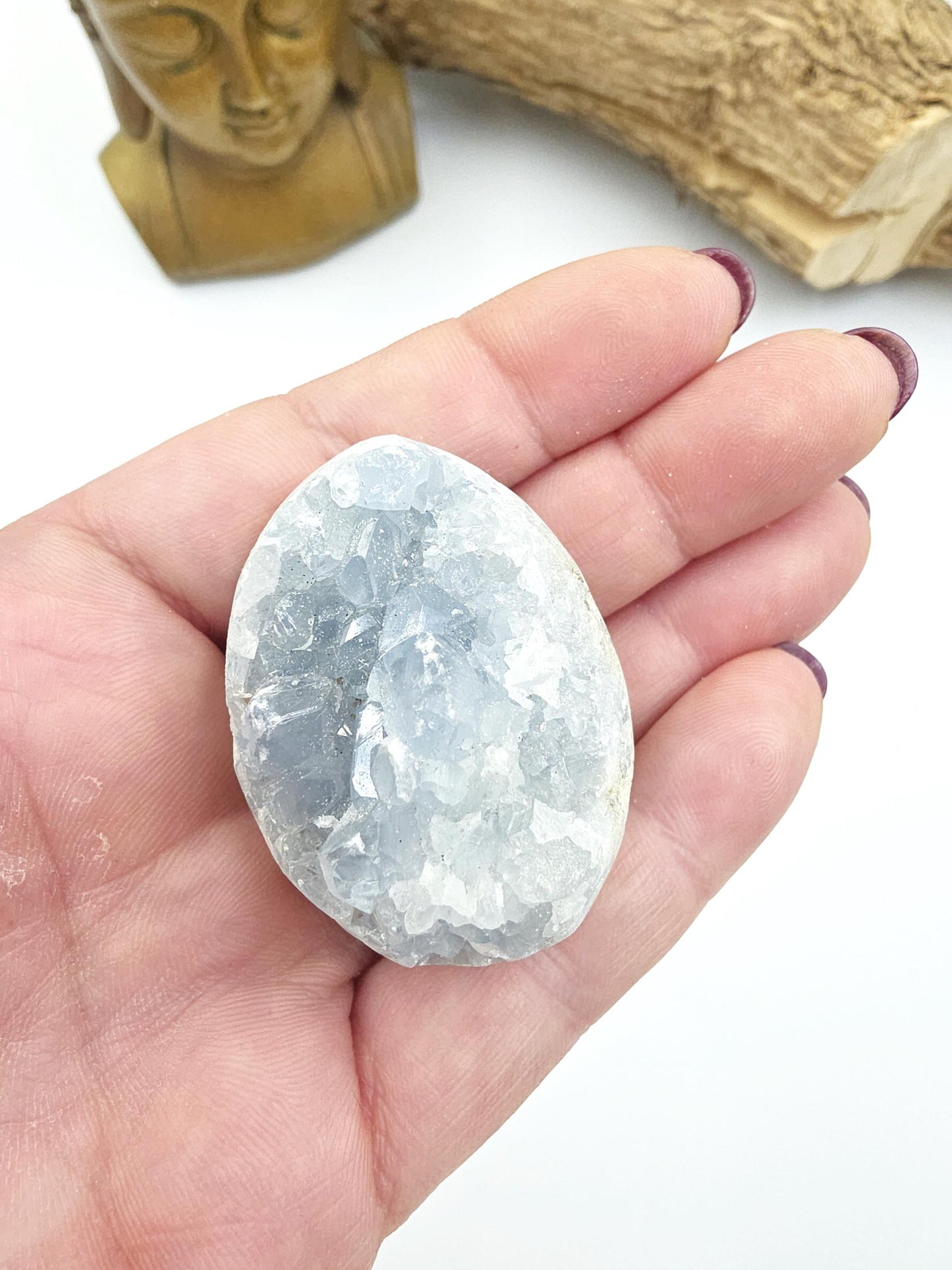 Raw Celestite Geode Specimen – Angelic Calm, Peace & Spiritual Connection Crystal - 95g