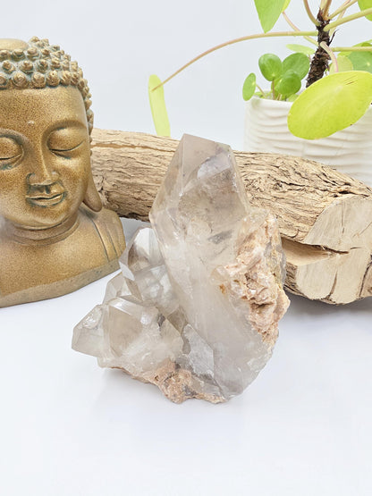 Large Skeletal Quartz Cluster – Transformation, Inner Healing & High-Vibration Crystal, 560g