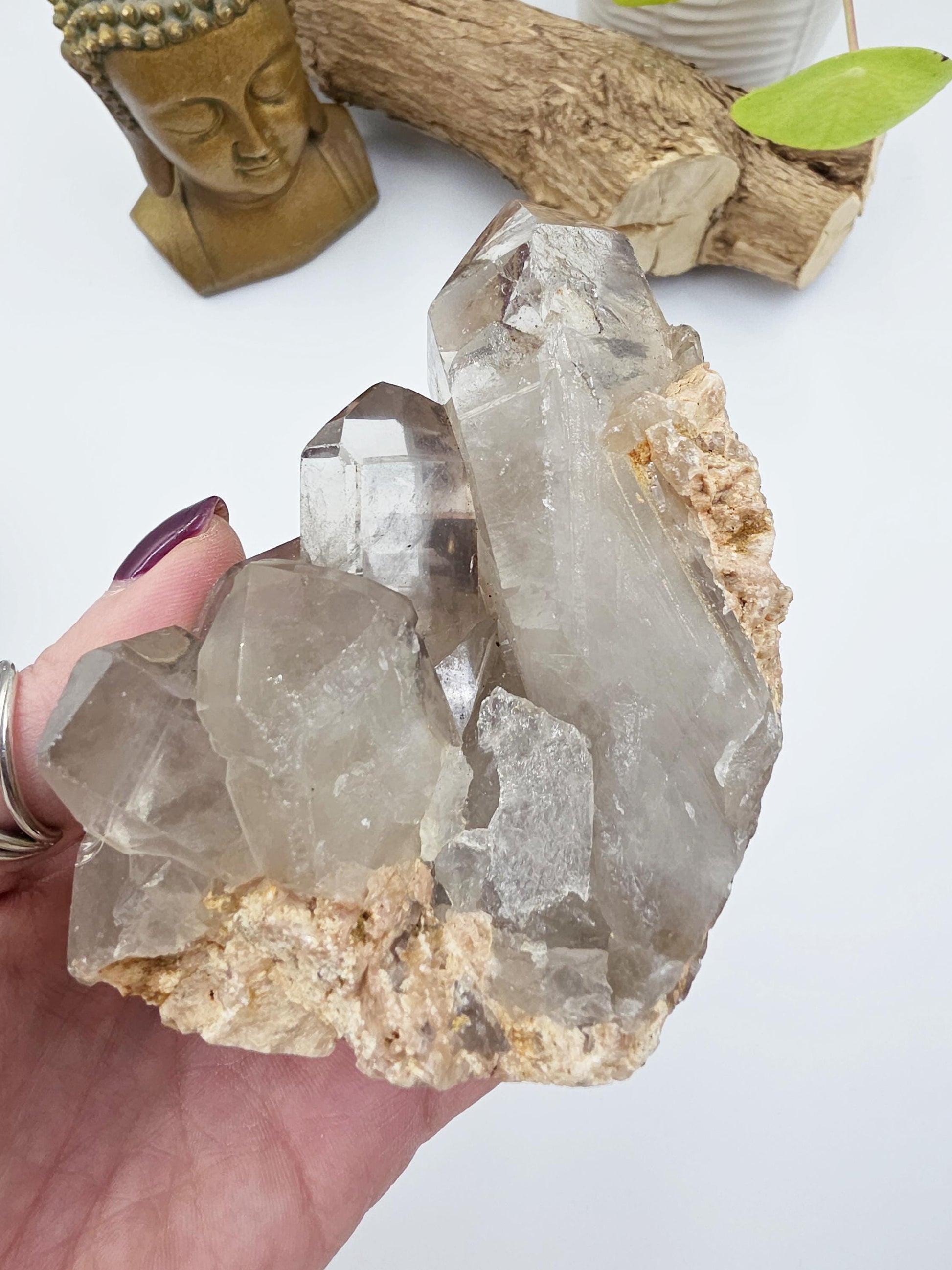 Large Skeletal Quartz Cluster – Transformation, Inner Healing & High-Vibration Crystal, 560g