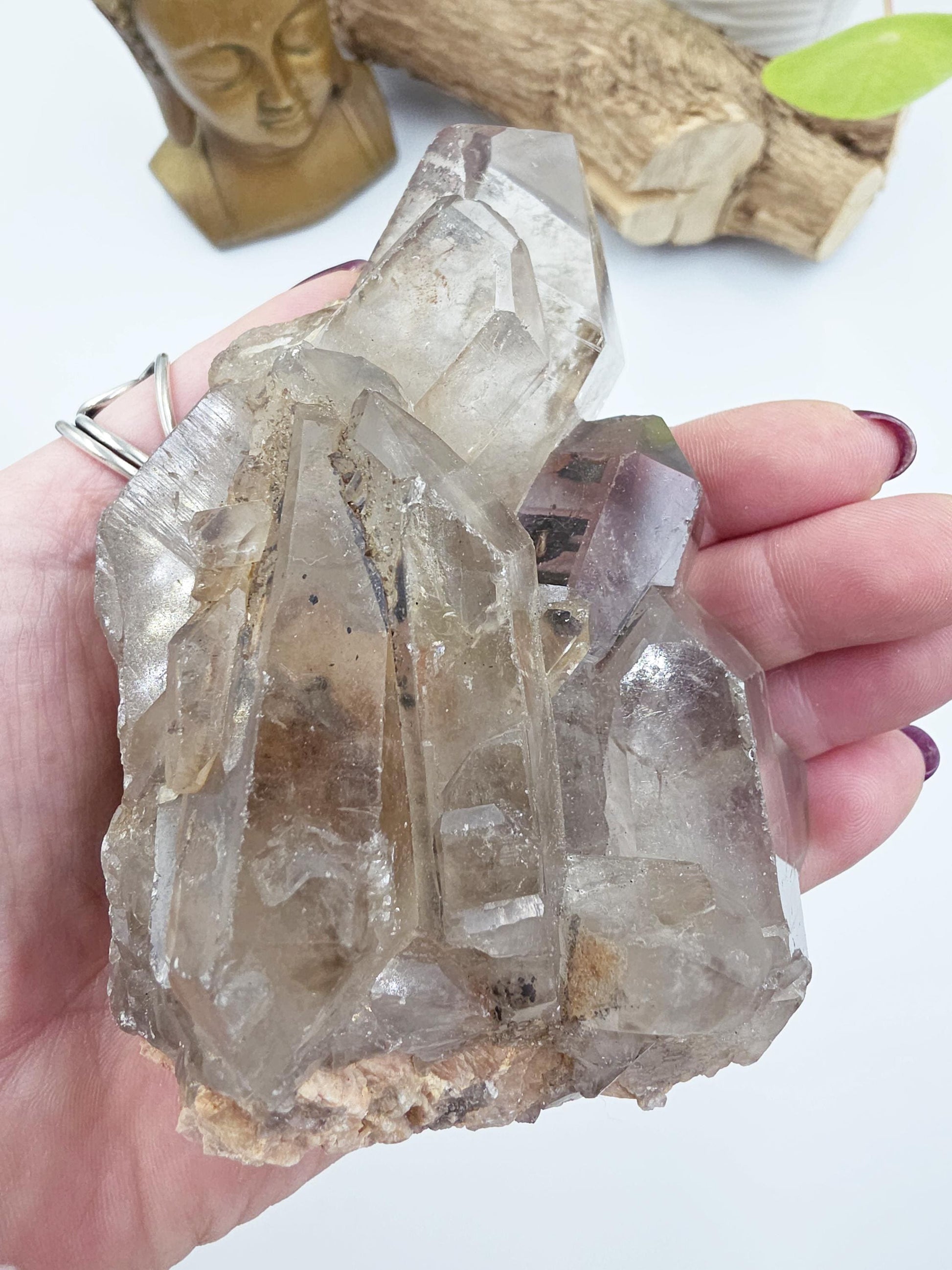 Large Skeletal Quartz Cluster – Transformation, Inner Healing & High-Vibration Crystal, 560g