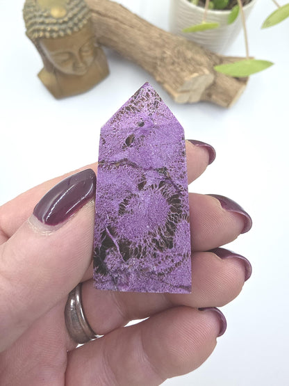 Mini Stichtite Tower – Compassion, Emotional Healing & Heart-Centred Calm Crystal, 5.2cm