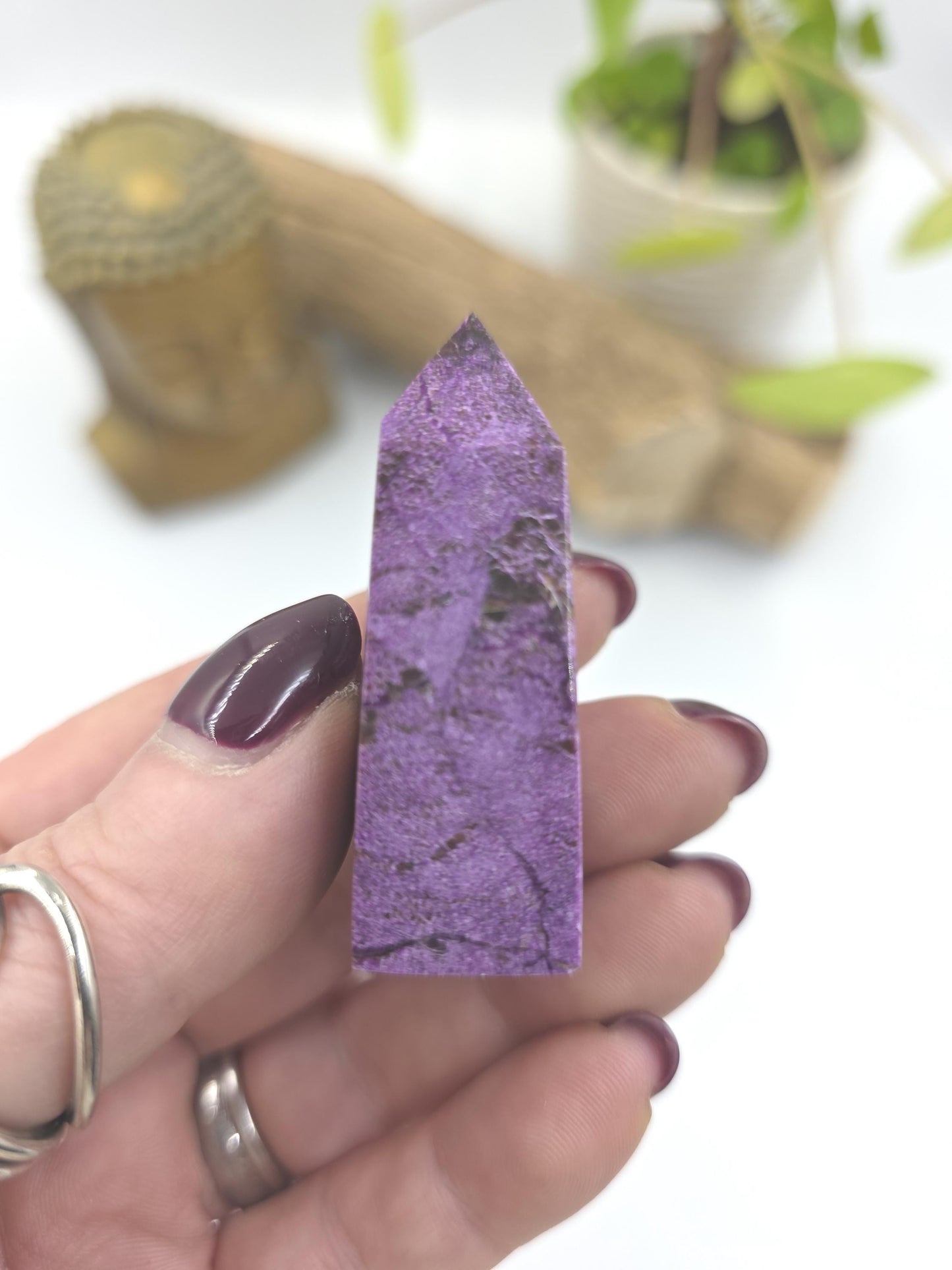 Mini Stichtite Tower – Compassion, Emotional Healing & Heart-Centred Calm Crystal, 5.2cm