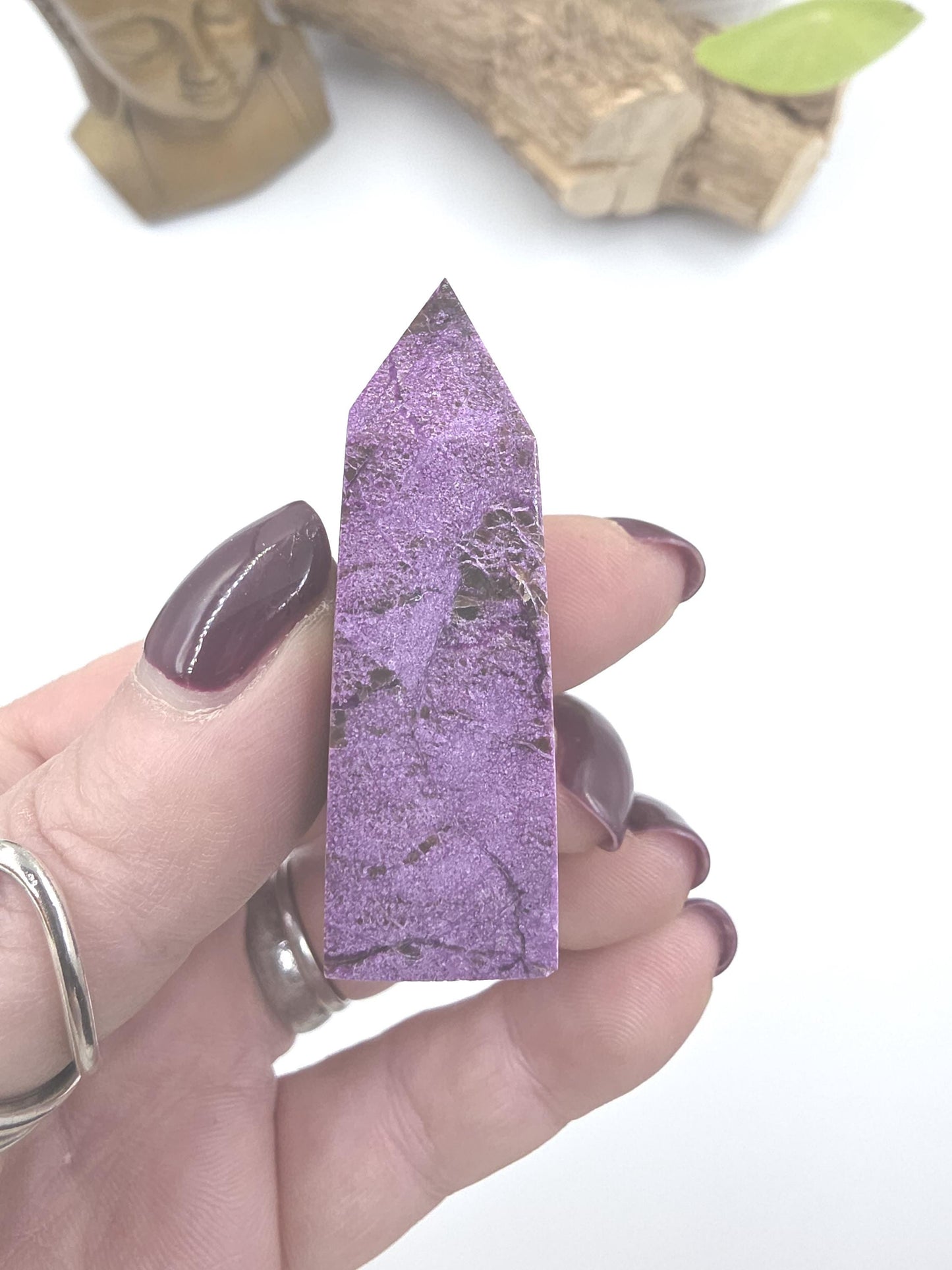 Mini Stichtite Tower – Compassion, Emotional Healing & Heart-Centred Calm Crystal, 5.2cm