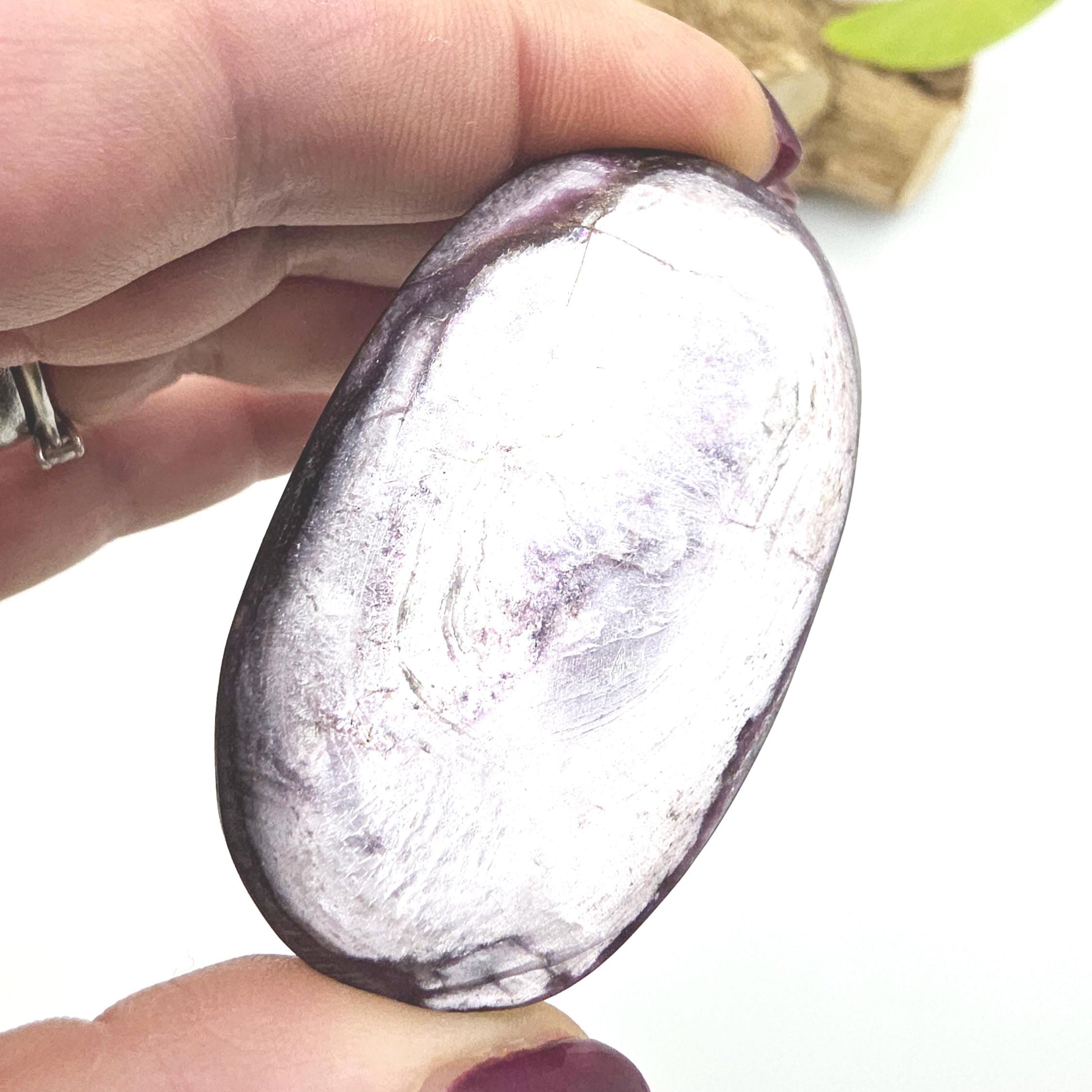 Purple Mica Palm Stone - Insight & Transformation Healing Crystal, 50g