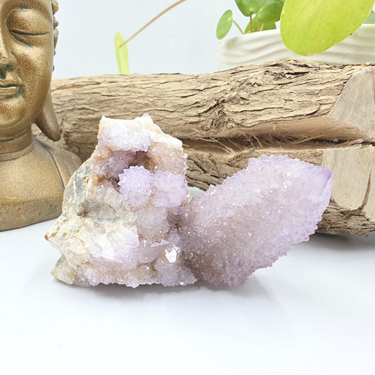 Amethyst Spirit Quartz Cluster - Spiritual Protection, Harmony & High-Vibration Healing Crystal, 209g