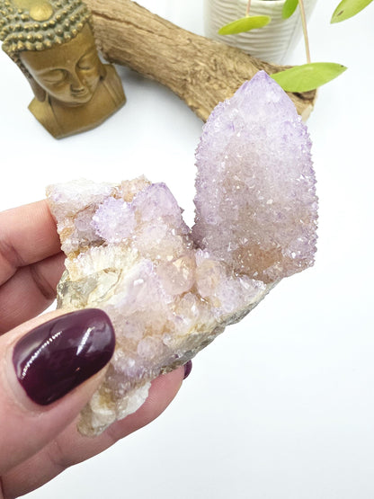 Amethyst Spirit Quartz Cluster - Spiritual Protection, Harmony & High-Vibration Healing Crystal, 209g
