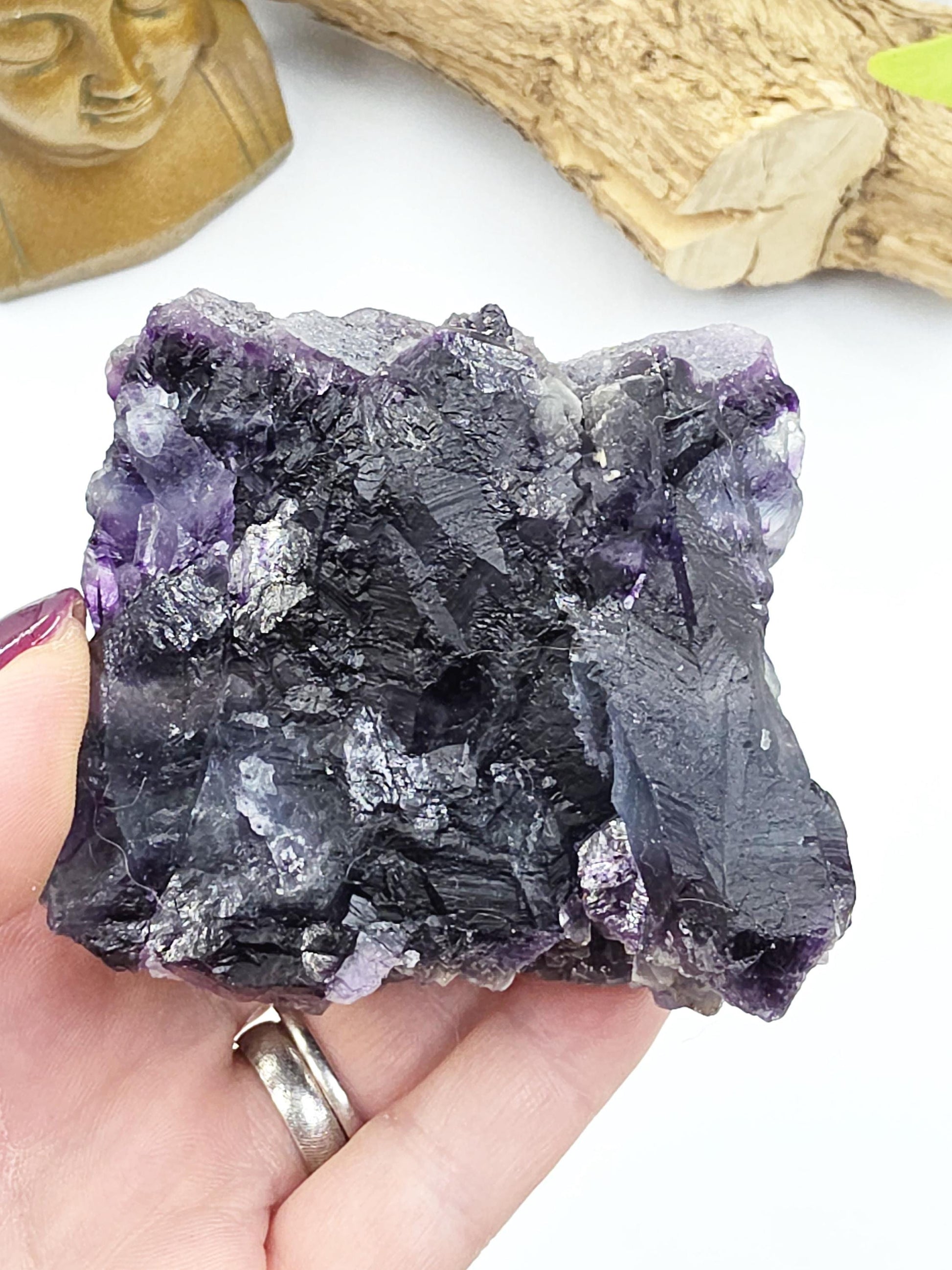 Raw Fluorite Specimen – Mental Clarity, Focus & Natural Protective Energy Crystal, 470g