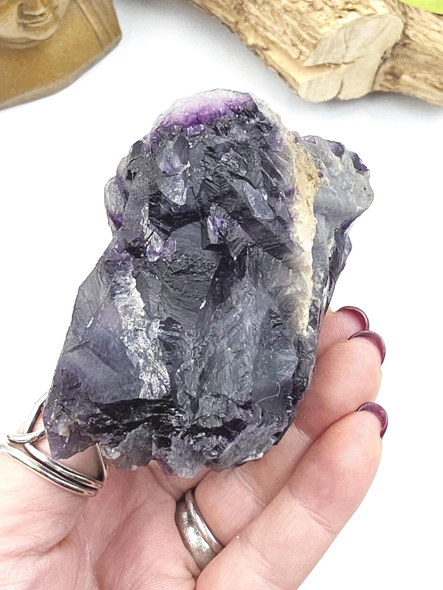 Raw Fluorite Specimen – Mental Clarity, Focus & Natural Protective Energy Crystal, 470g