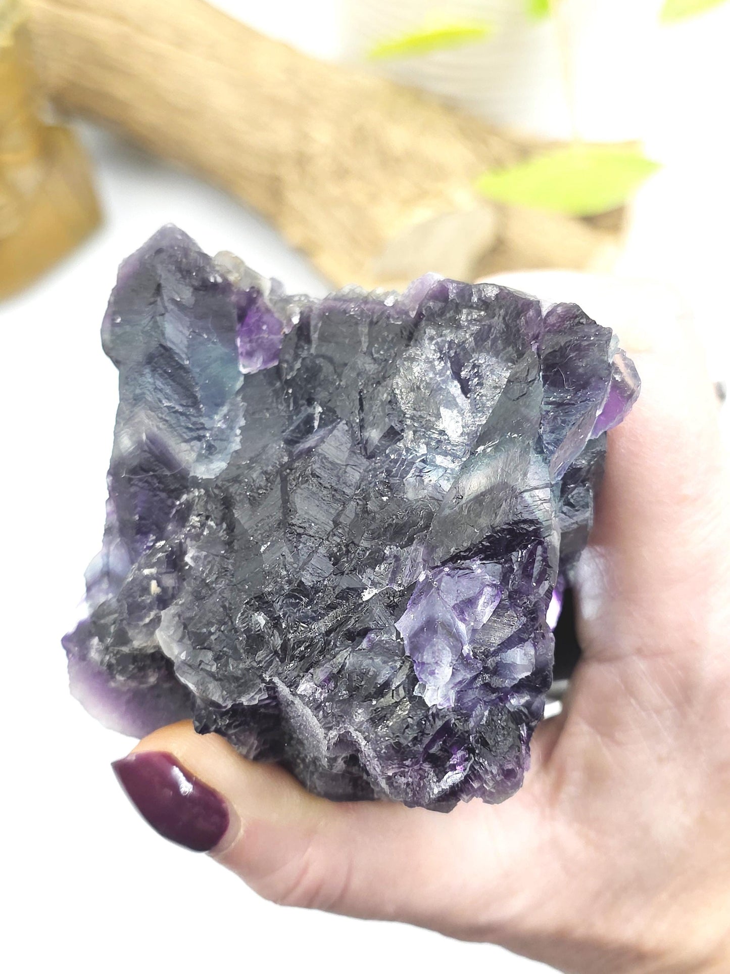 Raw Fluorite Specimen – Mental Clarity, Focus & Natural Protective Energy Crystal, 470g