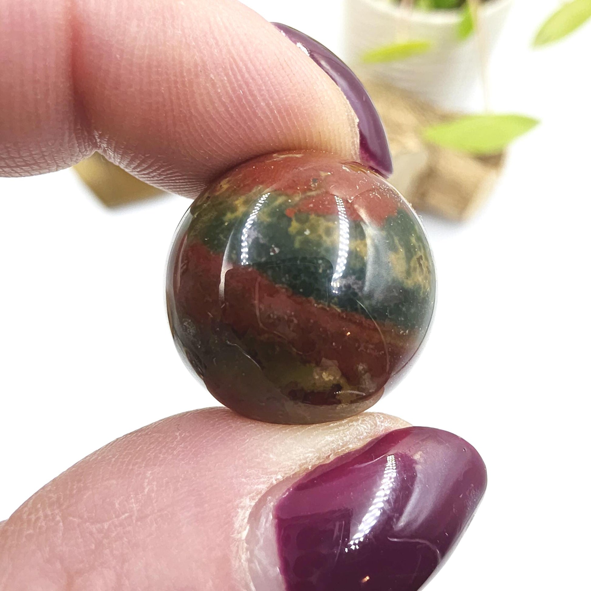 Ocean Jasper Mini Spheres – Joy, Emotional Balance & Nurturing Earth Energy Crystals, 20-26mm