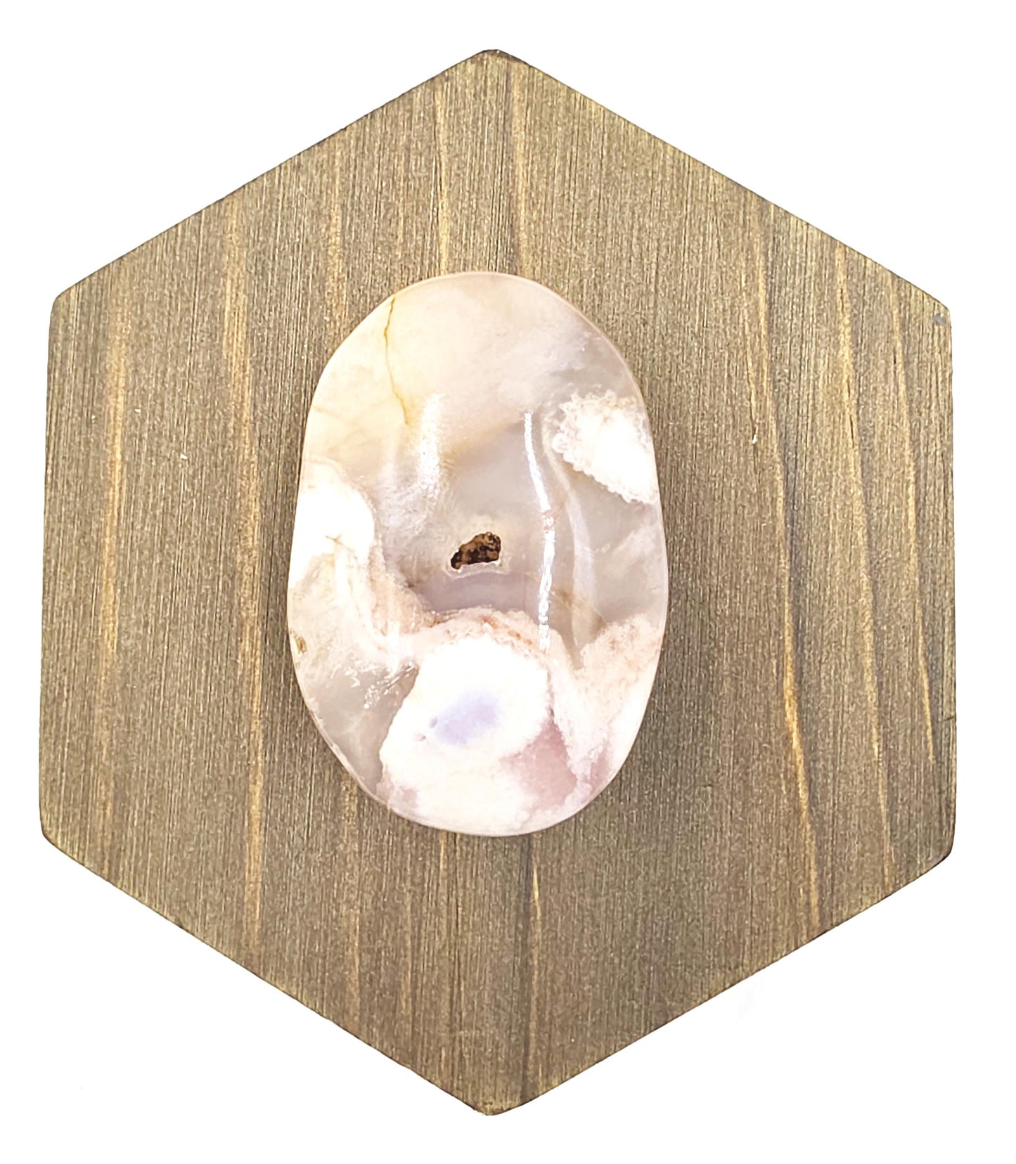Little Flower Agate (Sakura) Palm Stone - Growth, Creativity & Emotional Healing Crystal - 40g