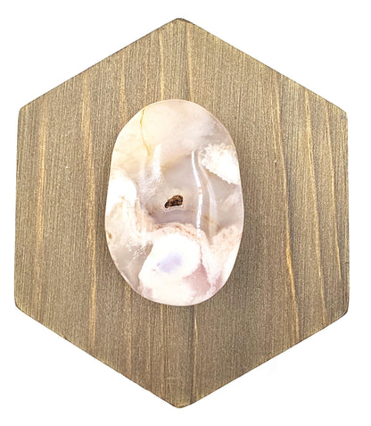 Little Flower Agate (Sakura) Palm Stone - Growth, Creativity & Emotional Healing Crystal - 40g