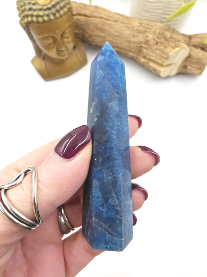 Blue Apatite Tower - Inspiration, Focus & Motivation Crystal Point, 75g