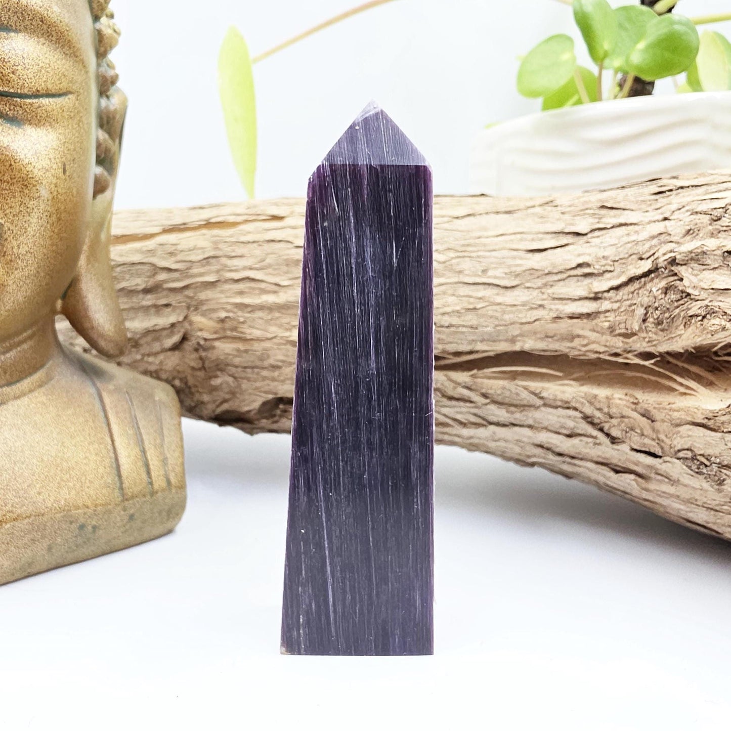 Flashy Purple Mica Point – Calming, Anxiety Relief & Spiritual Healing Crystal Tower, 70g