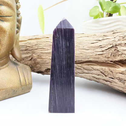 Flashy Purple Mica Point – Calming, Anxiety Relief & Spiritual Healing Crystal Tower, 70g