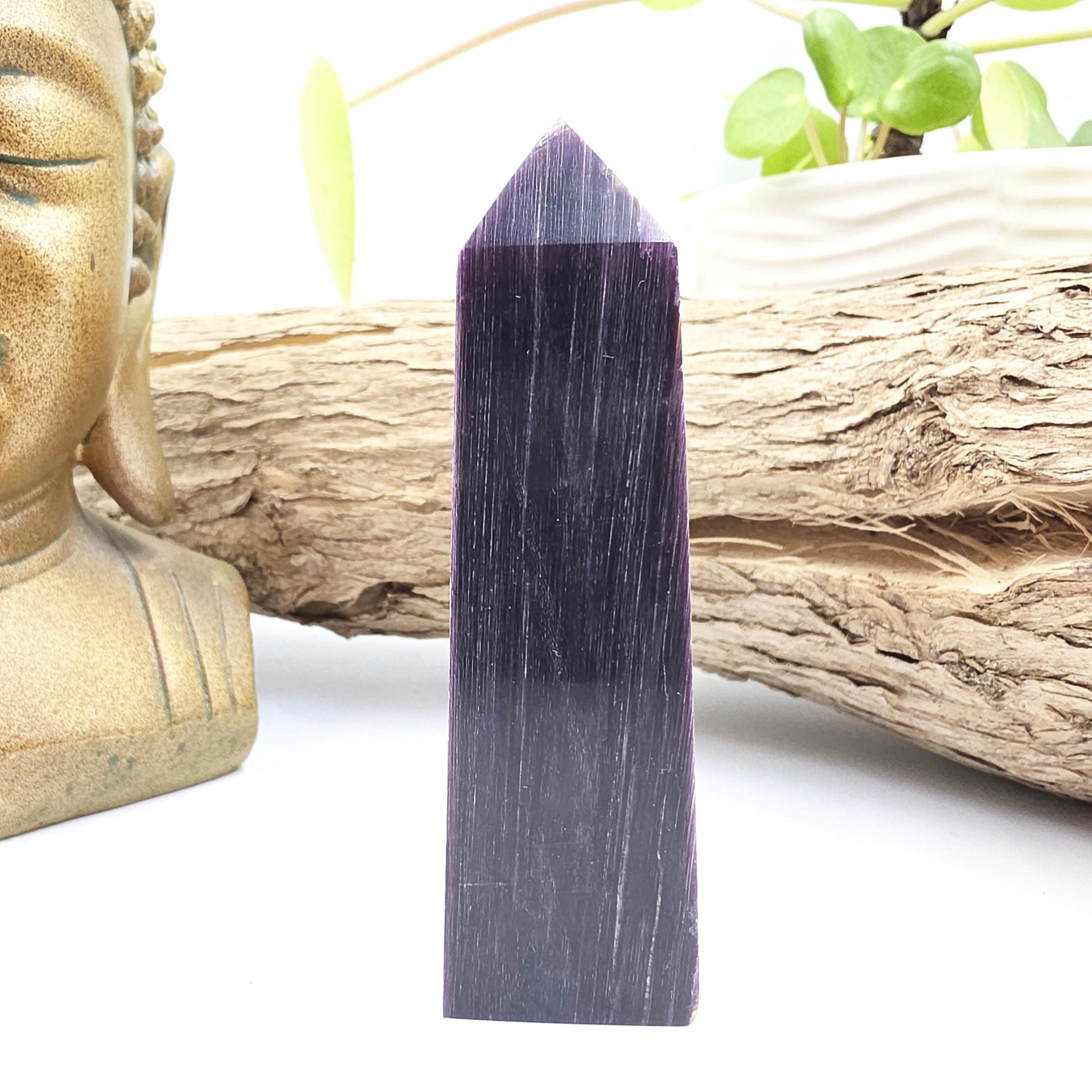 Flashy Purple Mica Point – Calming, Anxiety Relief & Spiritual Healing Crystal Tower, 70g