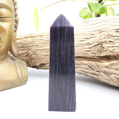 Flashy Purple Mica Point – Calming, Anxiety Relief & Spiritual Healing Crystal Tower, 70g