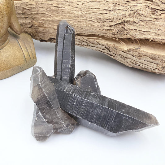 Dark Smoky Quartz Raw Cluster – Deep Grounding, Protection & Energy Cleansing Crystal, 230g
