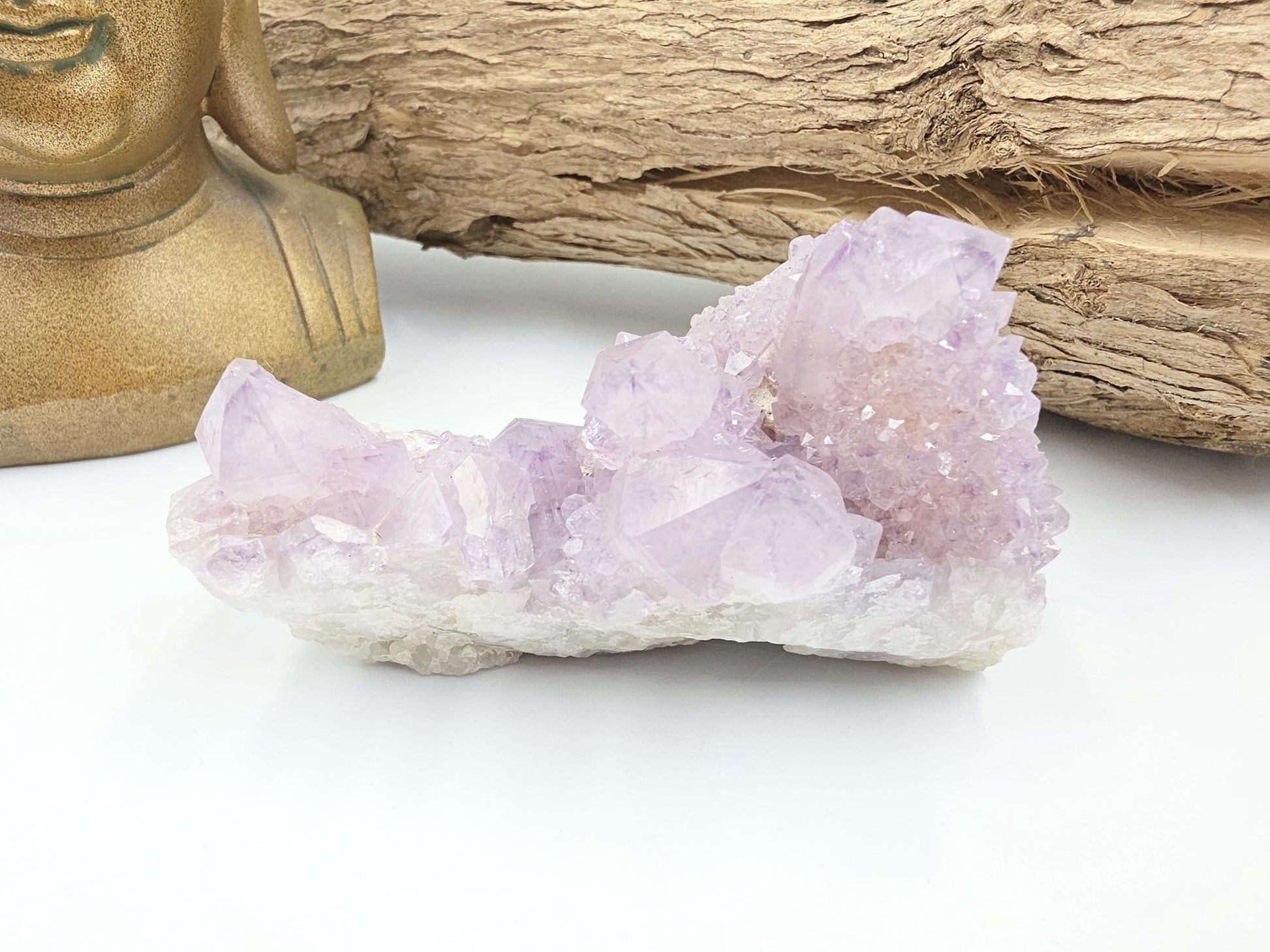 Amethyst Spirit Quartz Cluster - Spiritual Protection, Harmony & High-Vibration Healing Crystal, 255g