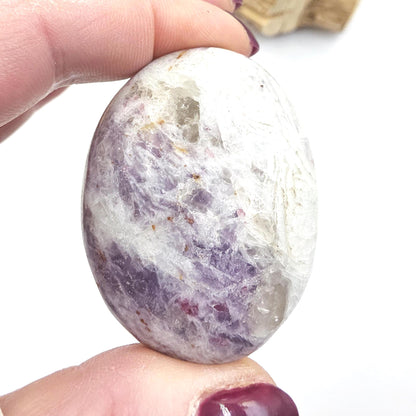 Sparkly Unicorn Stone Palm Stone (Pegmatite) – Calm, Comfort & Emotional Healing Crystal, 90g