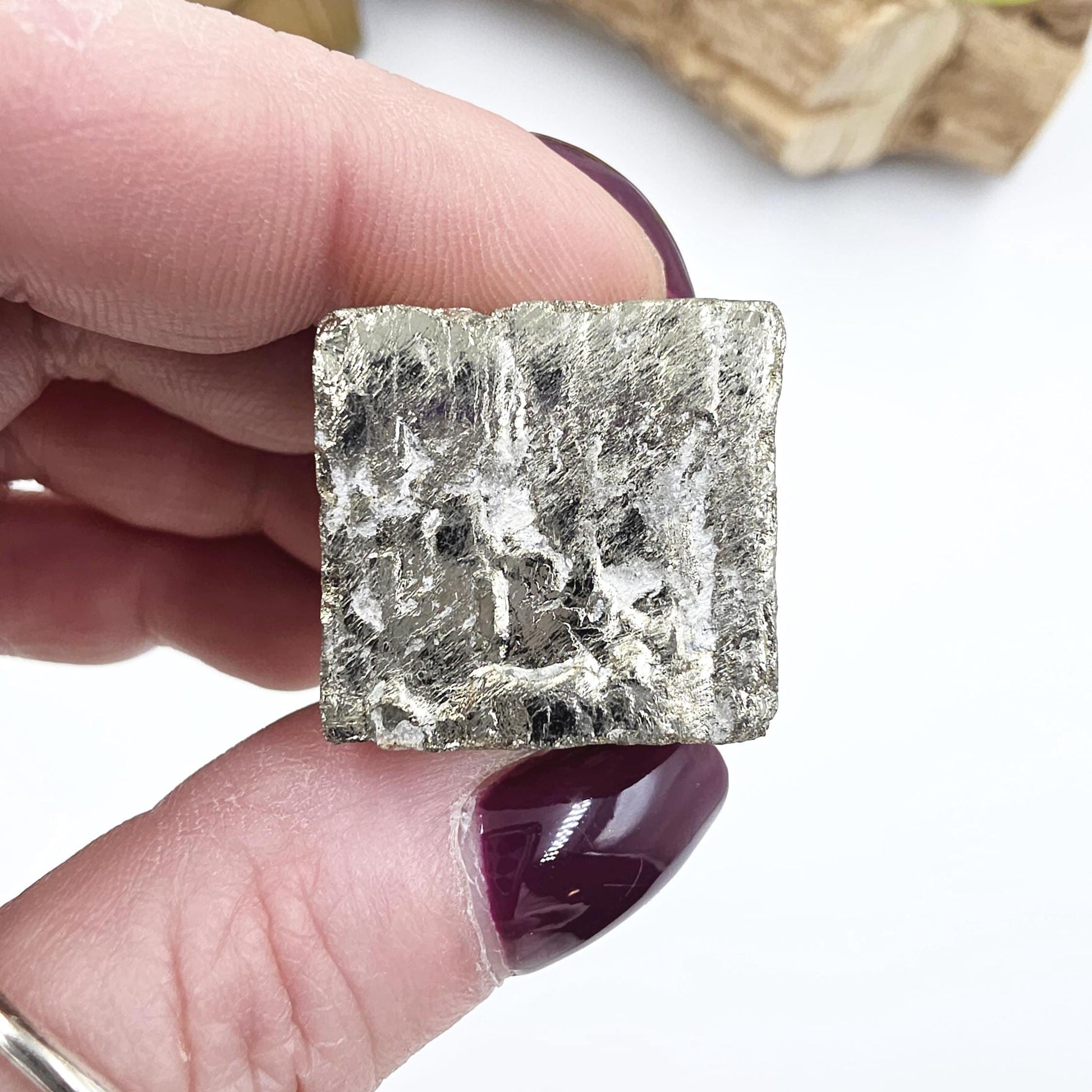 Pyrite Crystal Cube – Abundance, Protection & Confidence Stone | Natural Golden Pyrite, 55g