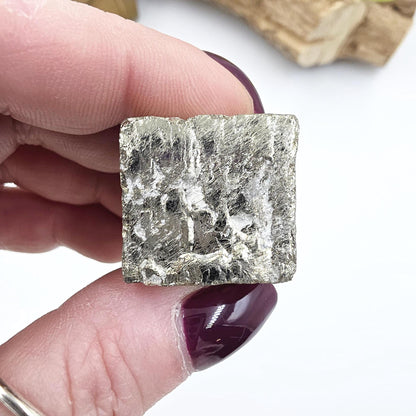 Pyrite Crystal Cube – Abundance, Protection & Confidence Stone | Natural Golden Pyrite, 55g
