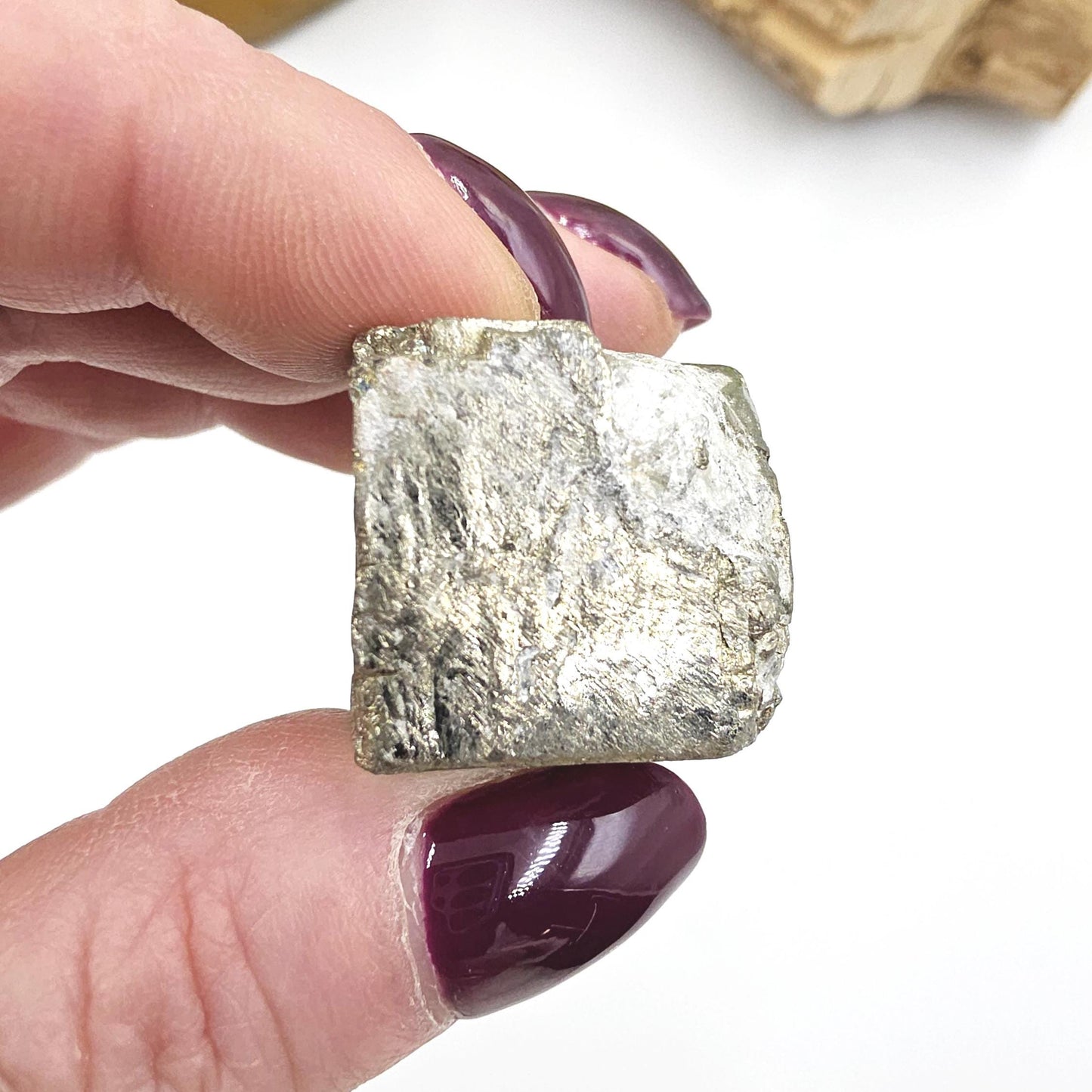 Pyrite Crystal Cube – Abundance, Protection & Confidence Stone | Natural Golden Pyrite, 55g
