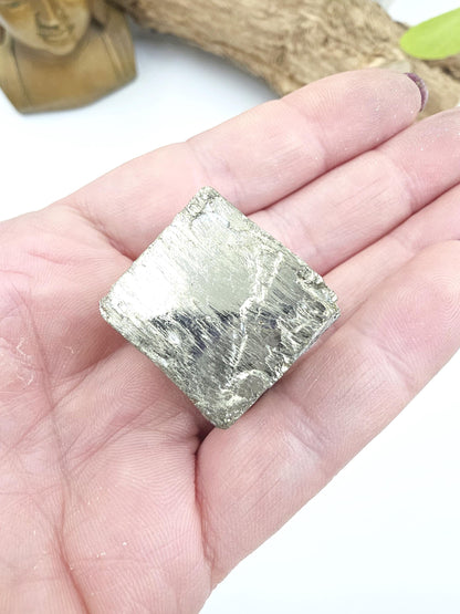 Pyrite Crystal Cube – Abundance, Protection & Confidence Stone | Natural Golden Pyrite, 55g