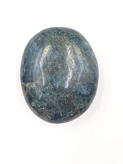 Blue Apatite Palm Stone - Motivation & Focus Healing Crystal - 90g