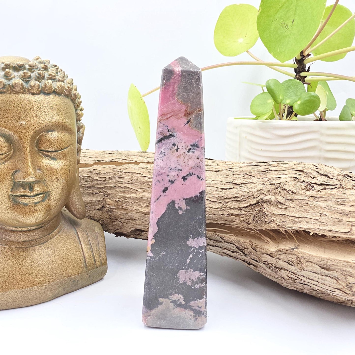 Rhodonite Tower – Emotional Healing, Compassion & Heart Strength Crystal, 380g