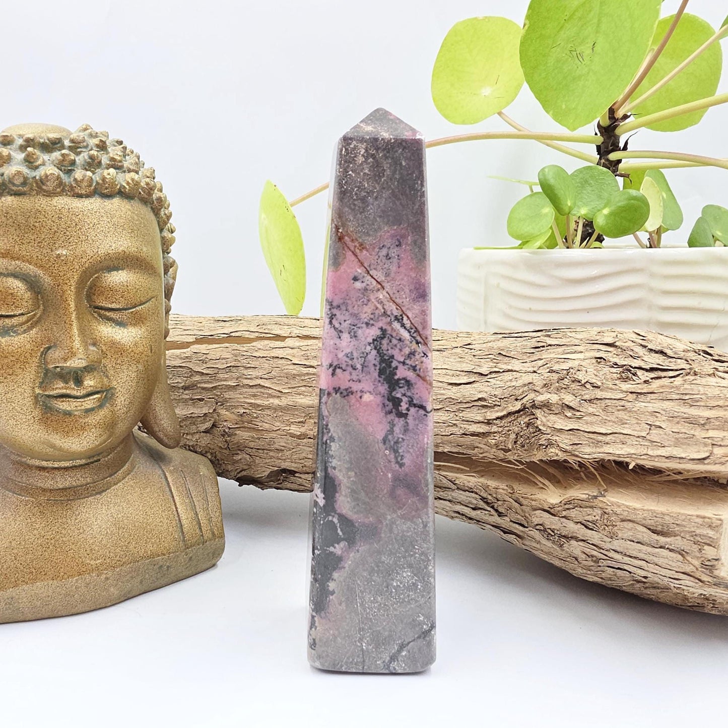 Rhodonite Tower – Emotional Healing, Compassion & Heart Strength Crystal, 380g