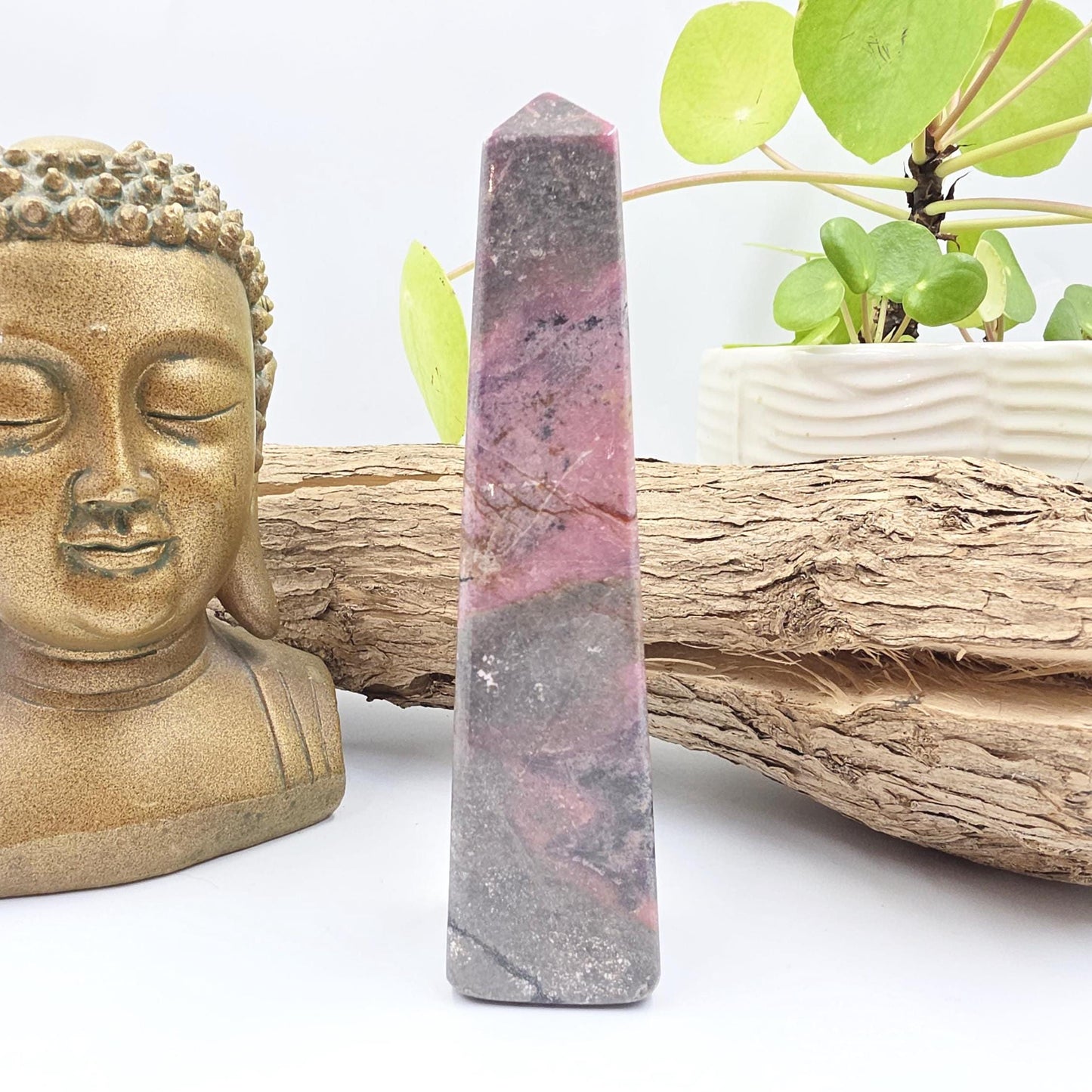 Rhodonite Tower – Emotional Healing, Compassion & Heart Strength Crystal, 380g