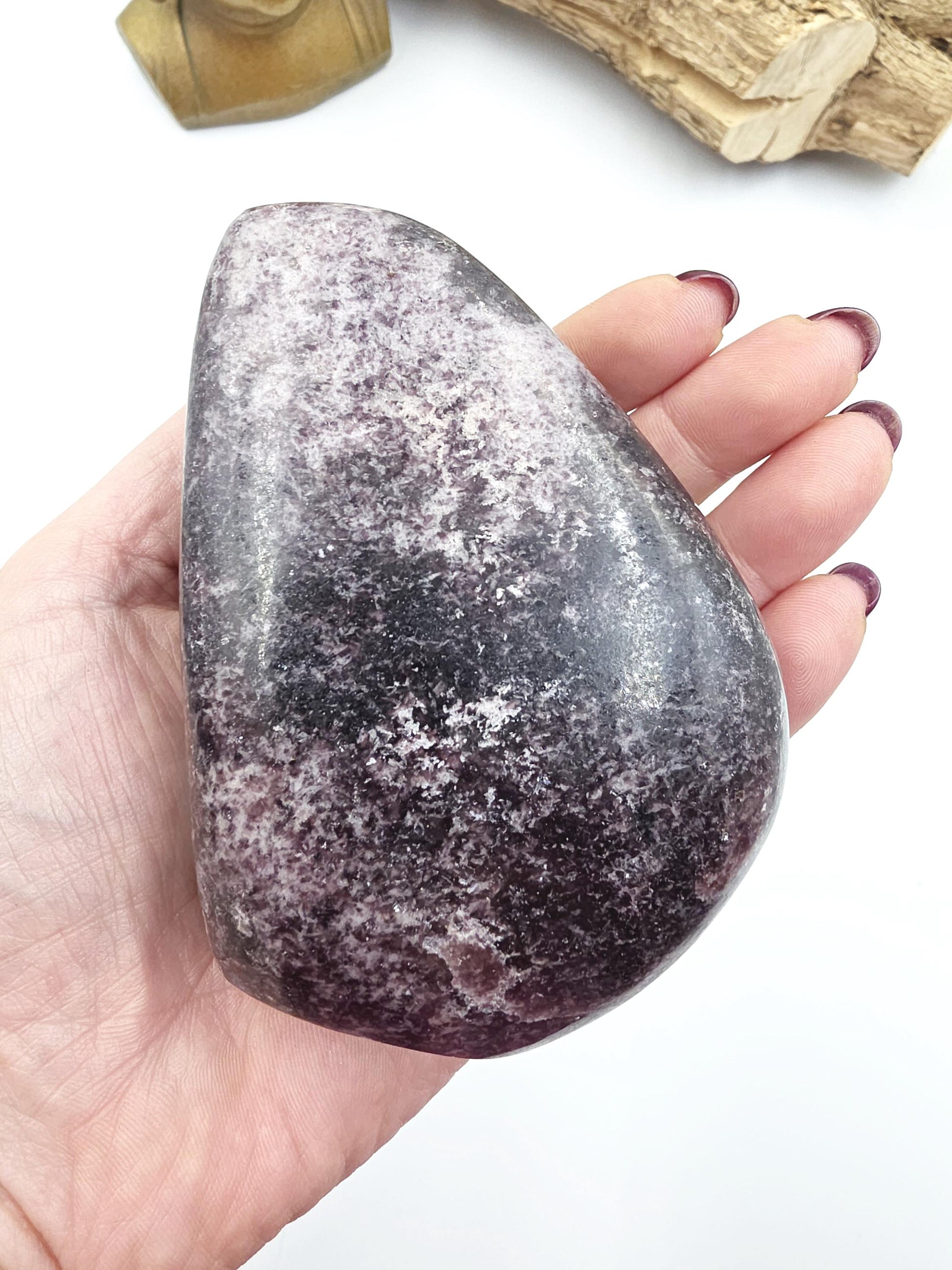 Dark Lepidolite Freeform – Stress Relief, Emotional Balance & Calming Healing Crystal, 665g