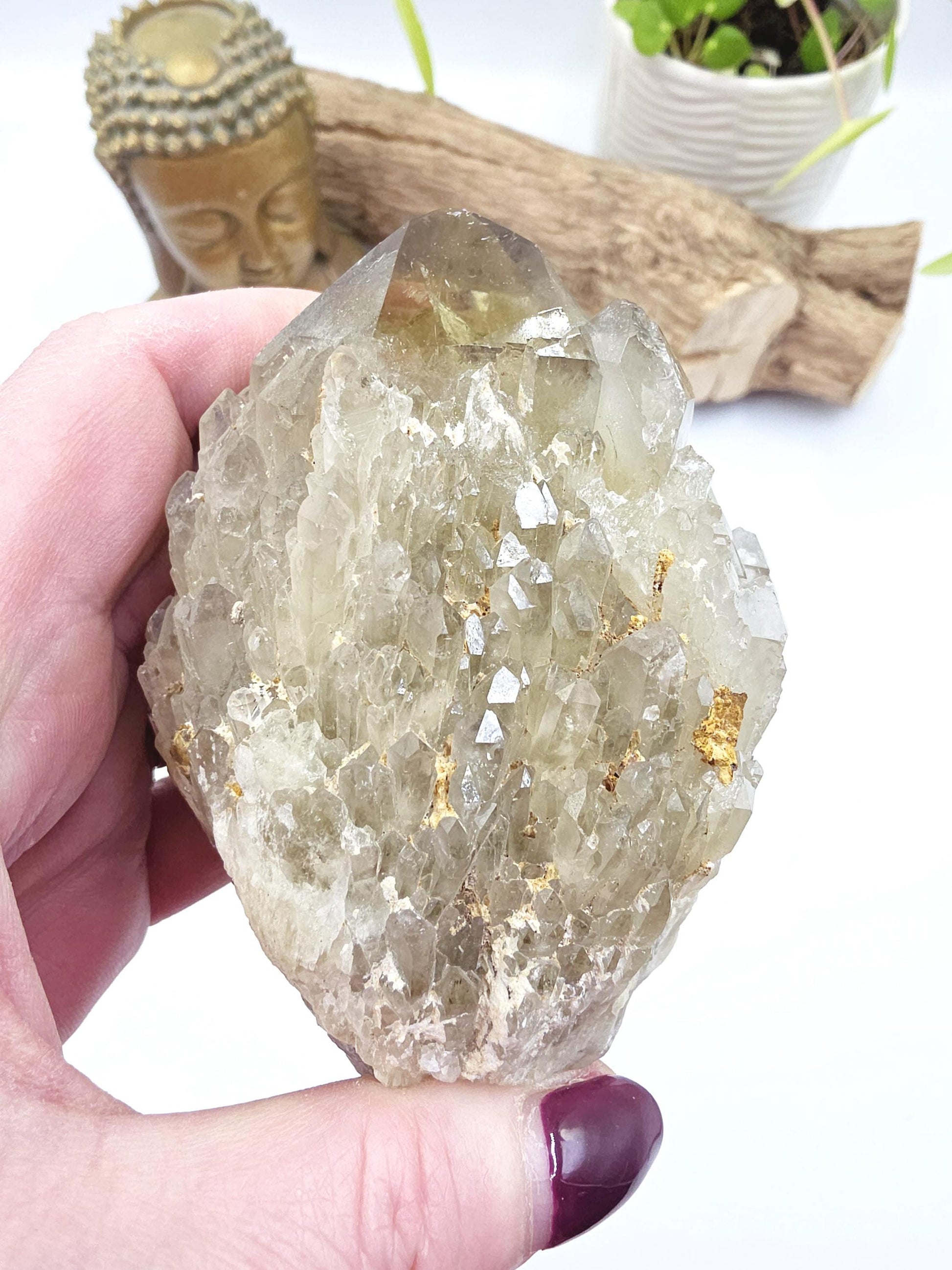 Raw Citrine Pineapple Cluster – Abundance, Joy & High-Vibration Solar Energy Crystal, 545g