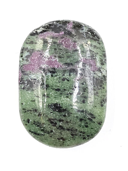 Ruby in Zoisite Palm Stone - Heart Chakra & Vitality Healing Crystal - 85g