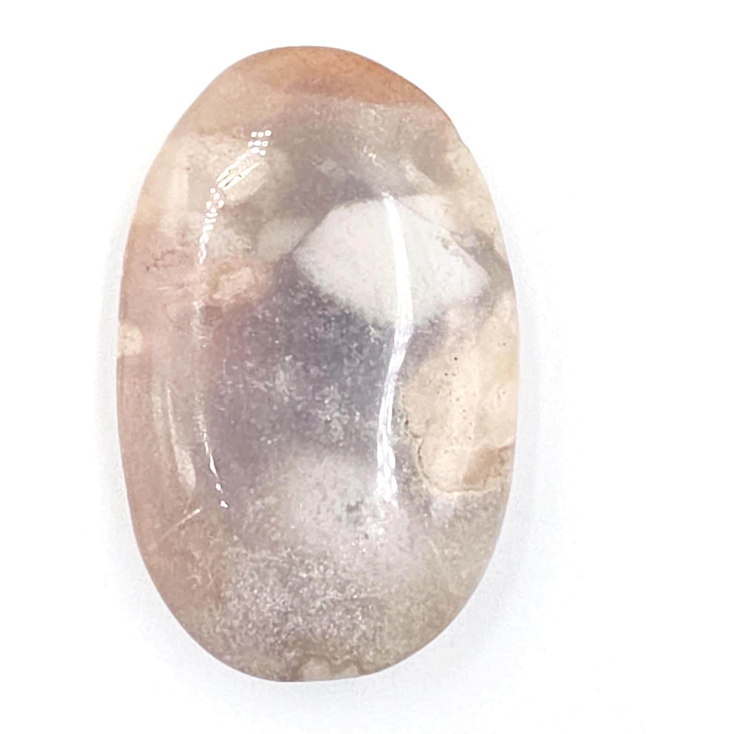 Little Flower Agate (Sakura) Palm Stone - Growth, Creativity & Emotional Healing Crystal, 25g