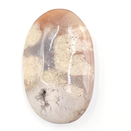 Little Flower Agate (Sakura) Palm Stone - Growth, Creativity & Emotional Healing Crystal, 25g