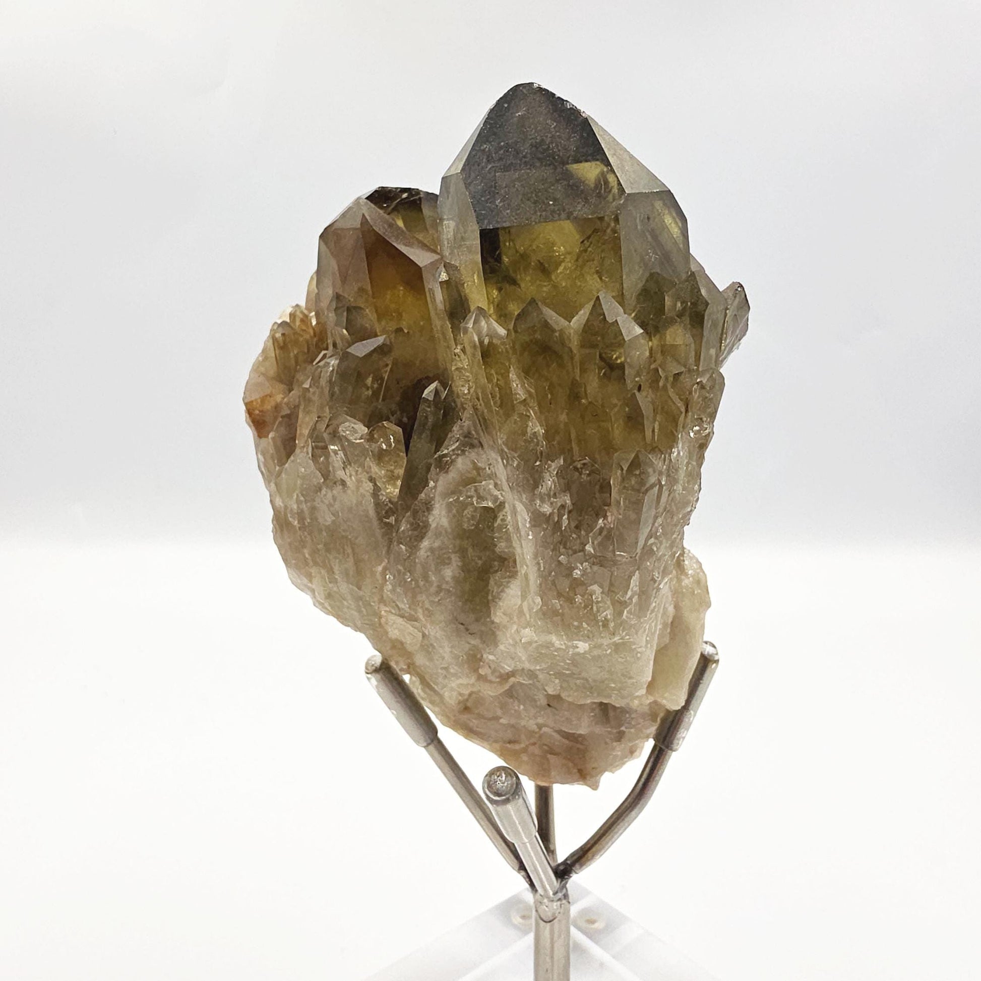 Raw Citrine Cluster with Stand – Abundance, Positivity & Uplifting Solar Energy Crystal, 435g