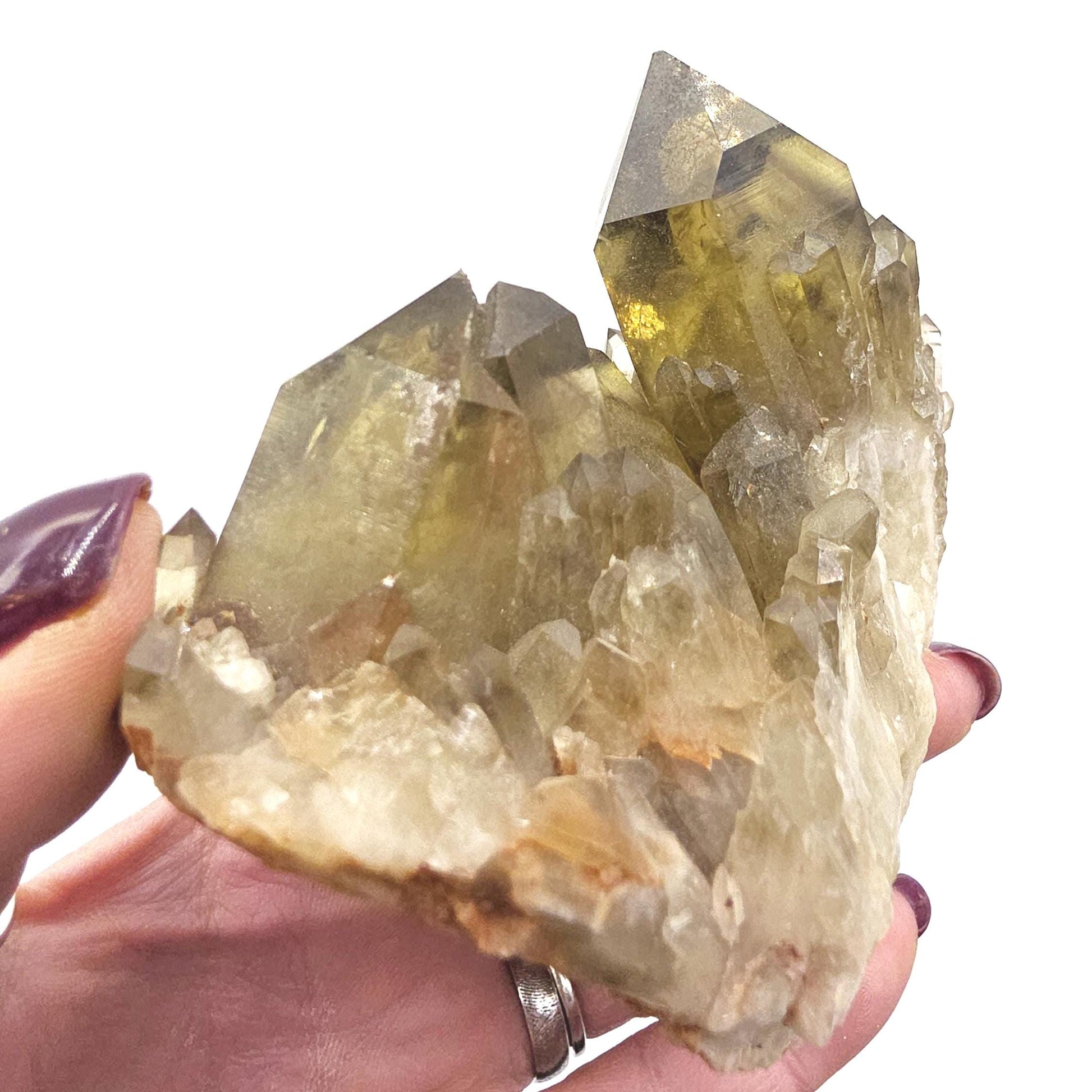 Raw Citrine Cluster with Stand – Abundance, Positivity & Uplifting Solar Energy Crystal, 435g
